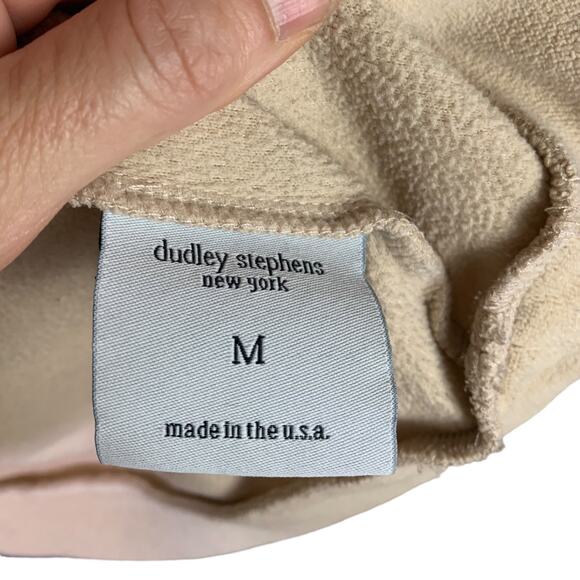 Dudley Stephens Sweater Womens Sz M Beige Park Slope Vello Fleece Turtleneck Top - Picture 9 of 10